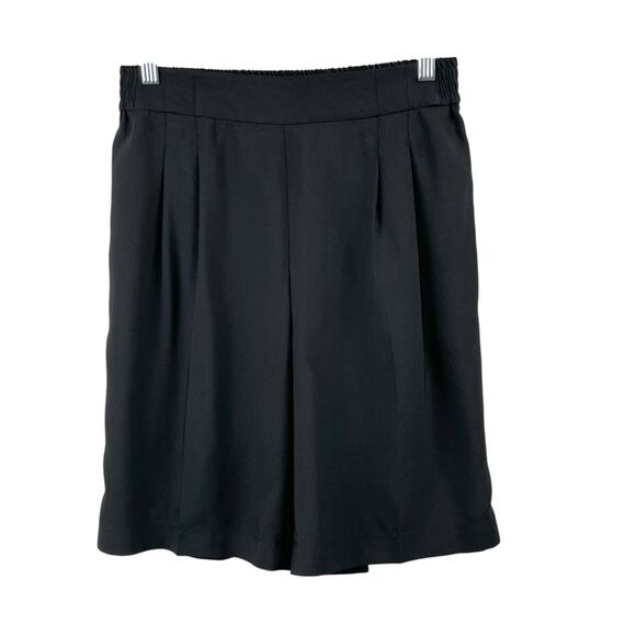 Chelsea28 Black Pleated Pull On High Rise Casual Summer Dress Shorts Small NWOT - Picture 1 of 12